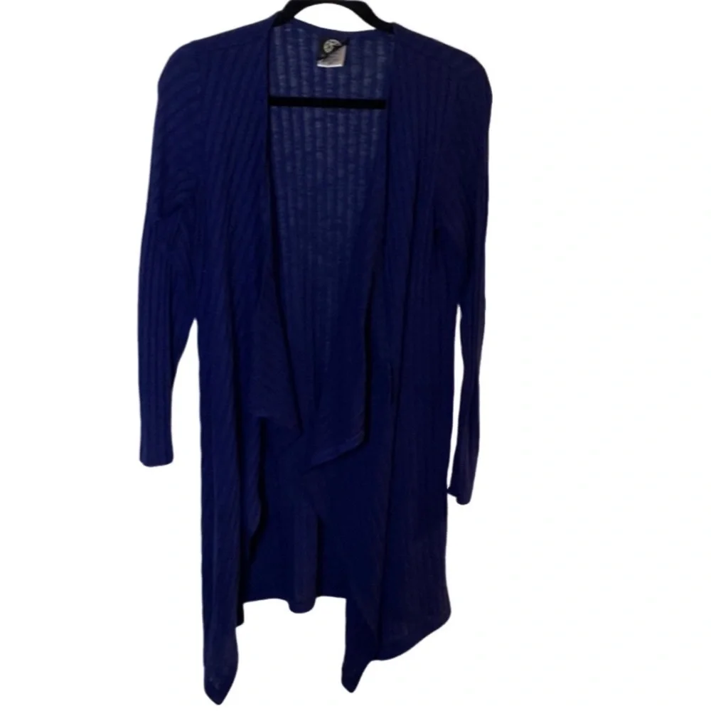 Bobeau Blue Knit Cardigan Lightweight Open-front Cardigan Sweater. Size S.